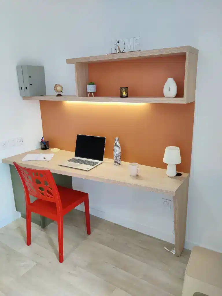 Pièce de vie studio de la résidence étudiante Amphithéâtre à Toulouse