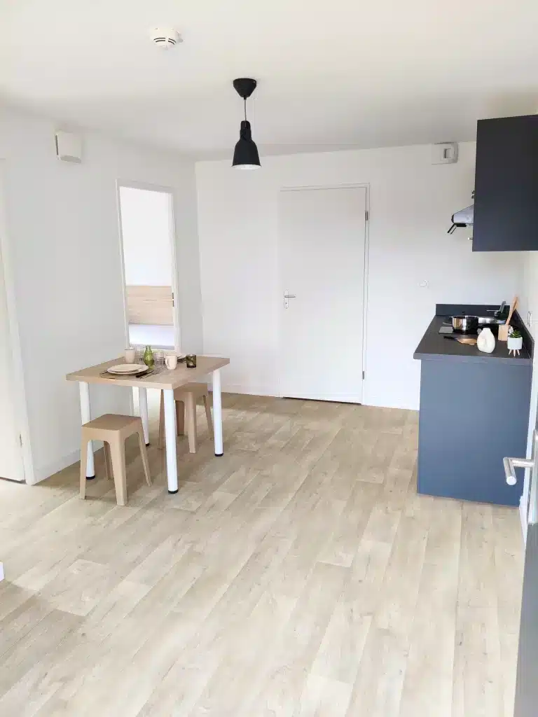 Pièce de vie appartement T3 de la résidence étudiante Amphithéâtre à Toulouse
