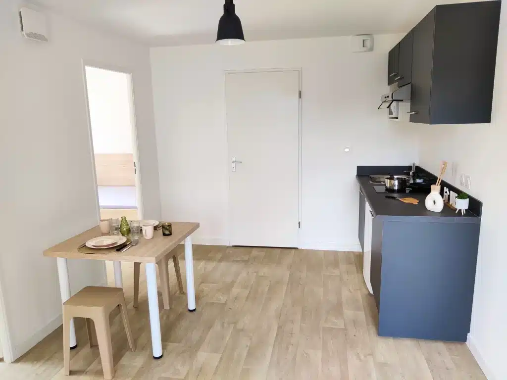 Pièce de vie appartement T3 de la résidence étudiante Amphithéâtre à Toulouse