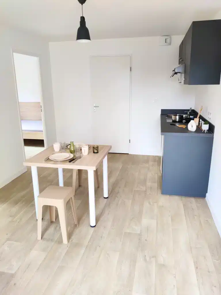 Pièce de vie appartement T3 de la résidence étudiante Amphithéâtre à Toulouse