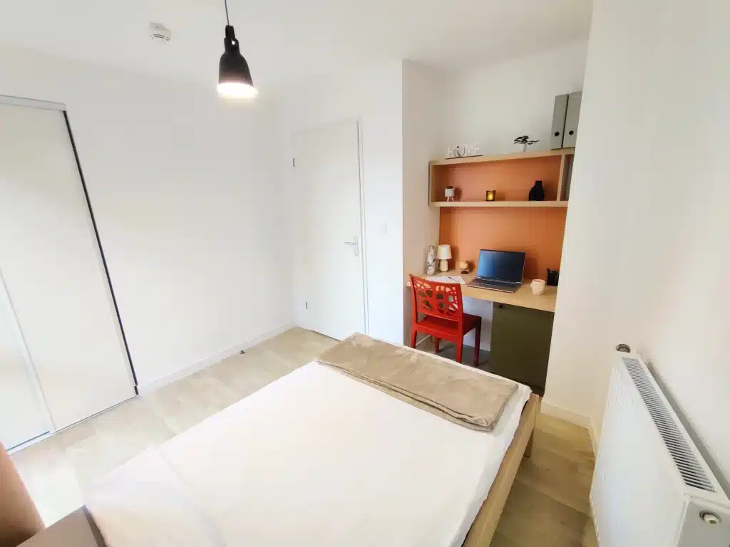 Chambre appartement T3 de la résidence étudiante Amphithéâtre à Toulouse