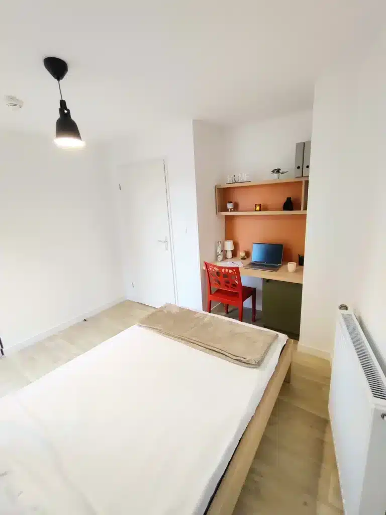 Chambre appartement T3 de la résidence étudiante Amphithéâtre à Toulouse