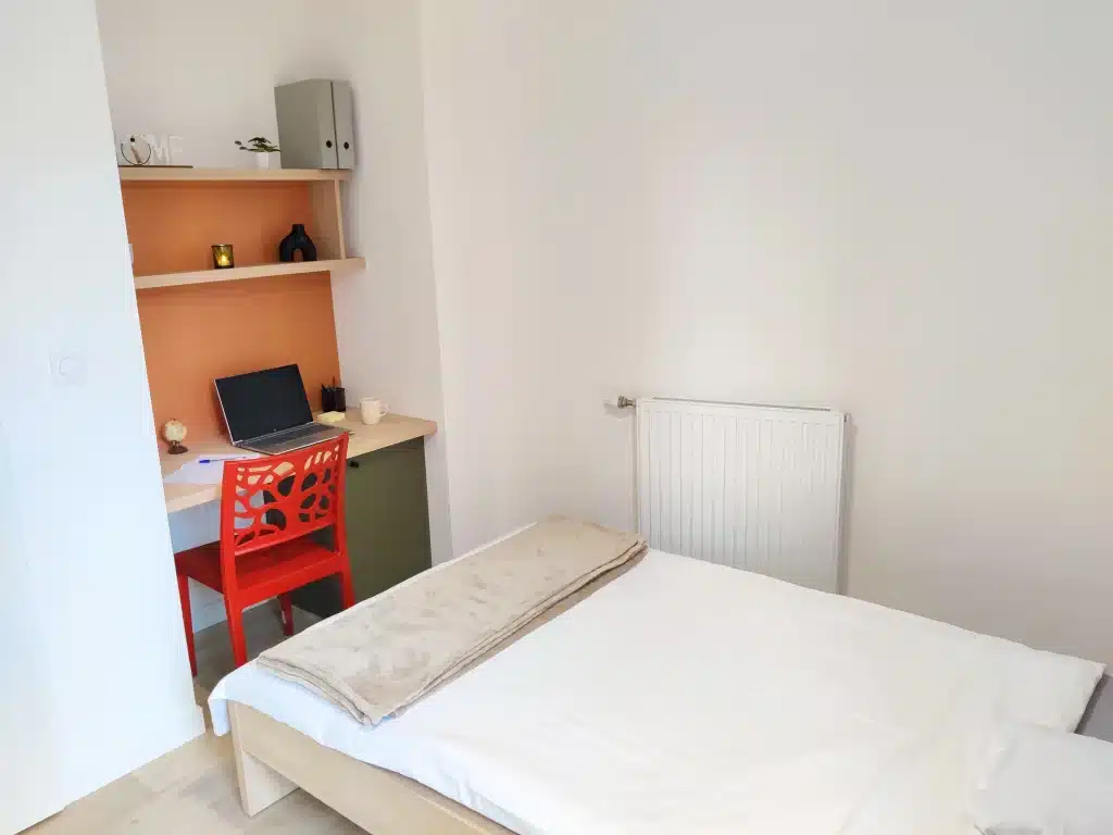 Chambre appartement T3 de la résidence étudiante Amphithéâtre à Toulouse