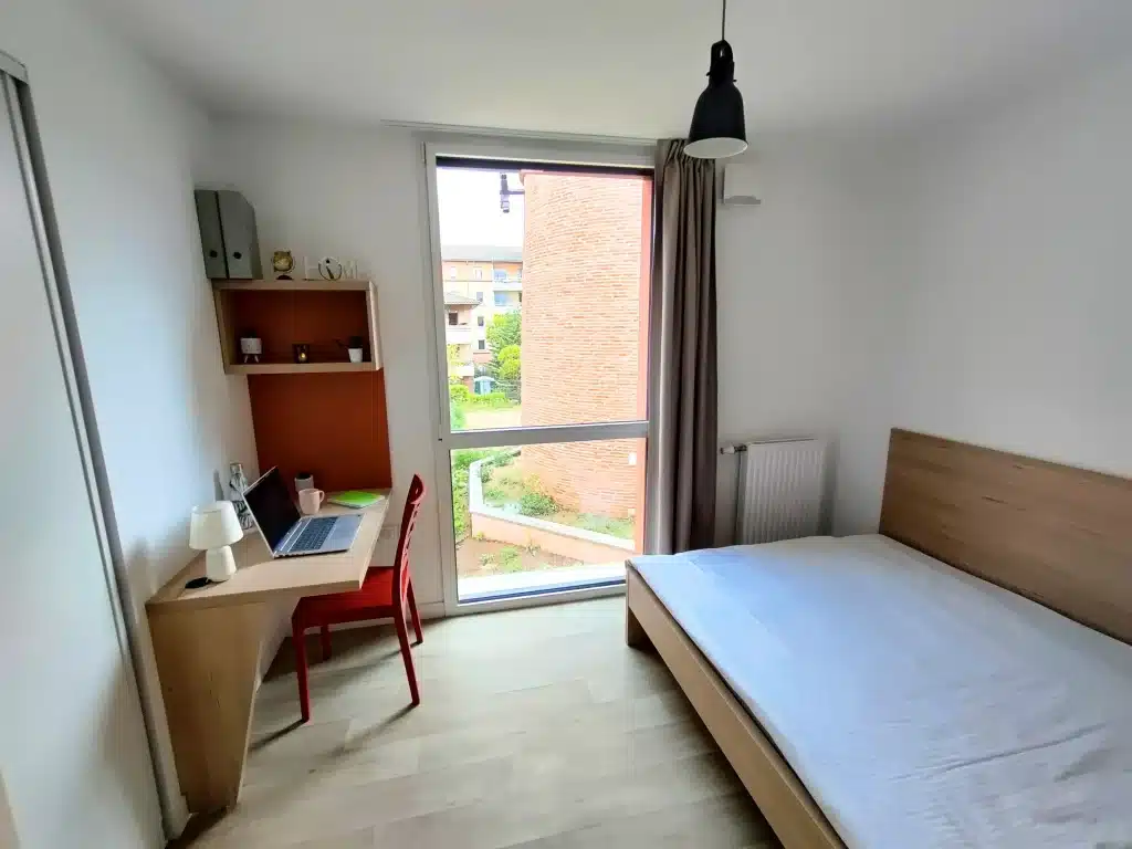 Chambre appartement T3 de la résidence étudiante Amphithéâtre à Toulouse