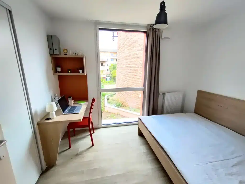Chambre appartement T3 de la résidence étudiante Amphithéâtre à Toulouse