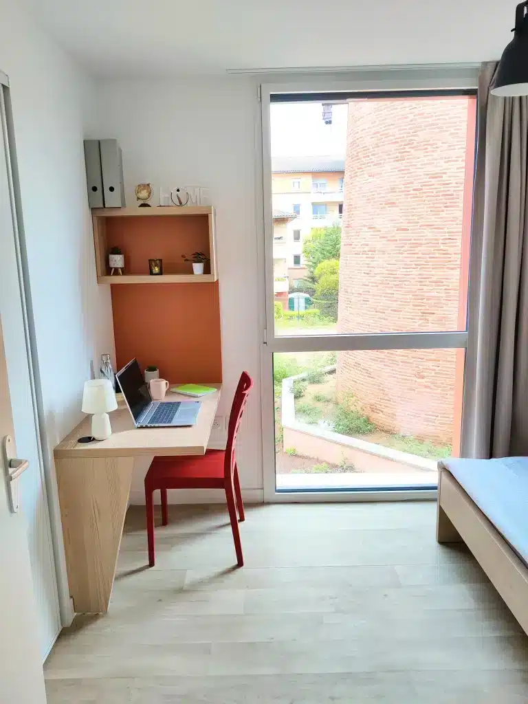 Chambre appartement T3 de la résidence étudiante Amphithéâtre à Toulouse