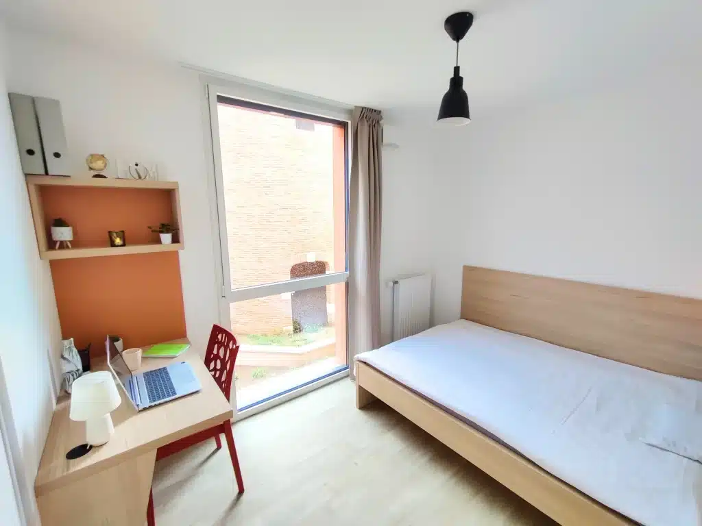 Chambre appartement T3 de la résidence étudiante Amphithéâtre à Toulouse